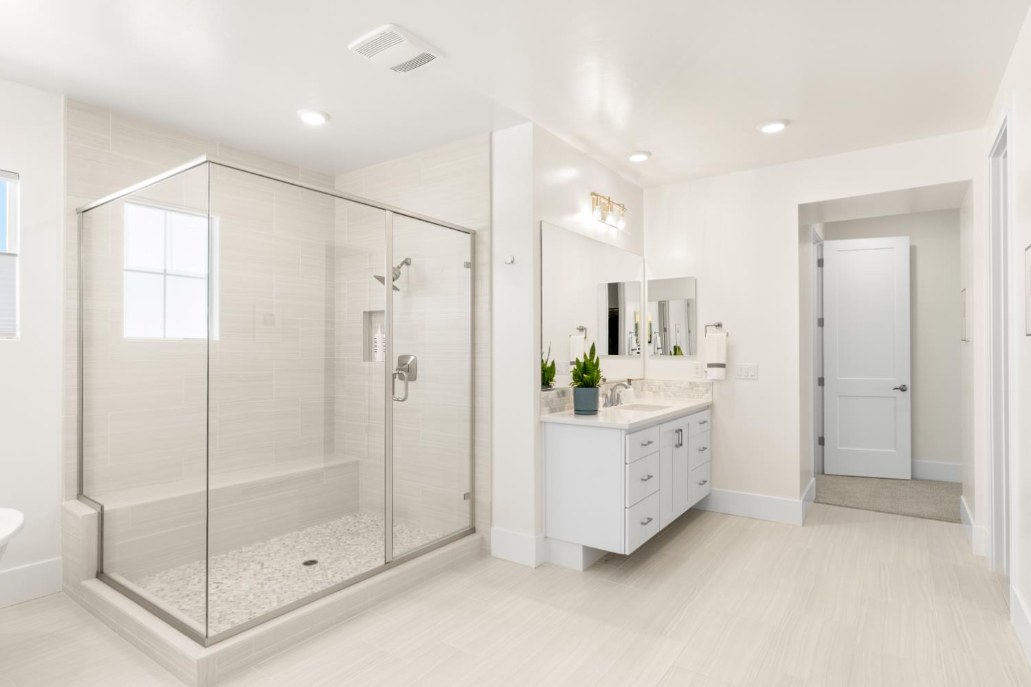 4792 Crowne Point Rocklin, CA 95677 - Photo 43 of 69 Primary spa like bathroom with shower stall.