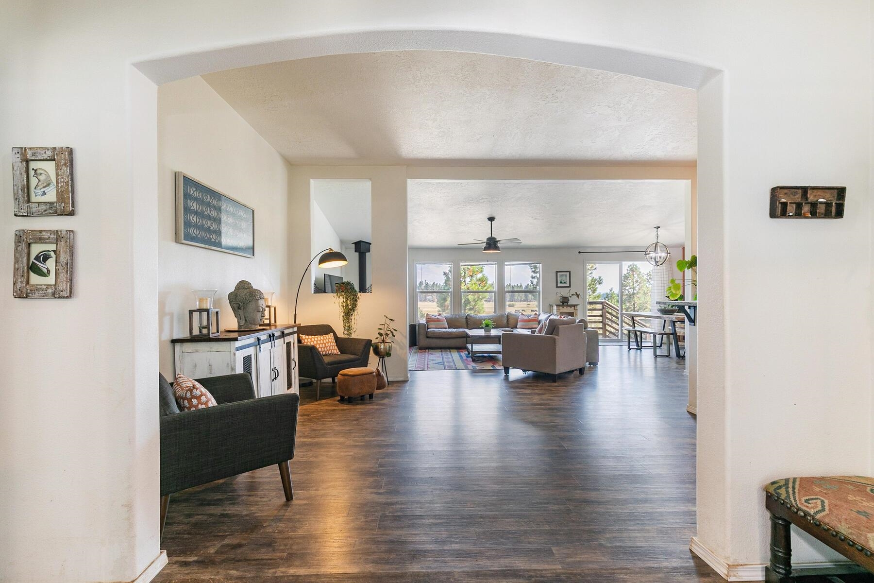 1015 Mountain Quail Road Calpine, CA 96124 - Photo 5 of 24 a living room with furniture and a wooden floor