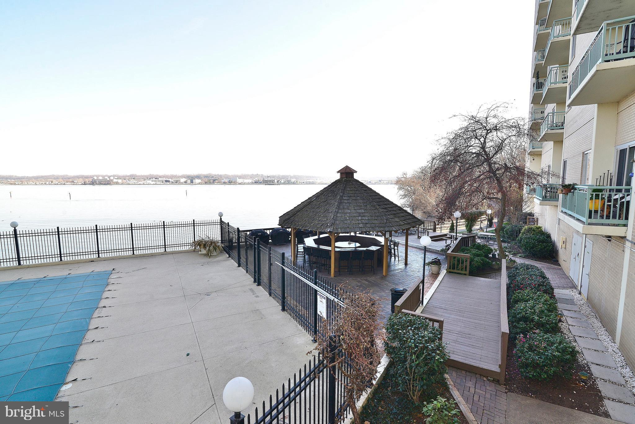 501 Slaters Lane, Unit 1019 Alexandria, VA 22314 - Photo 22 of 28 Riverfront Pool Deck & Tiki Bar