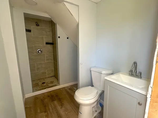 a bathroom with a sink and a toilet