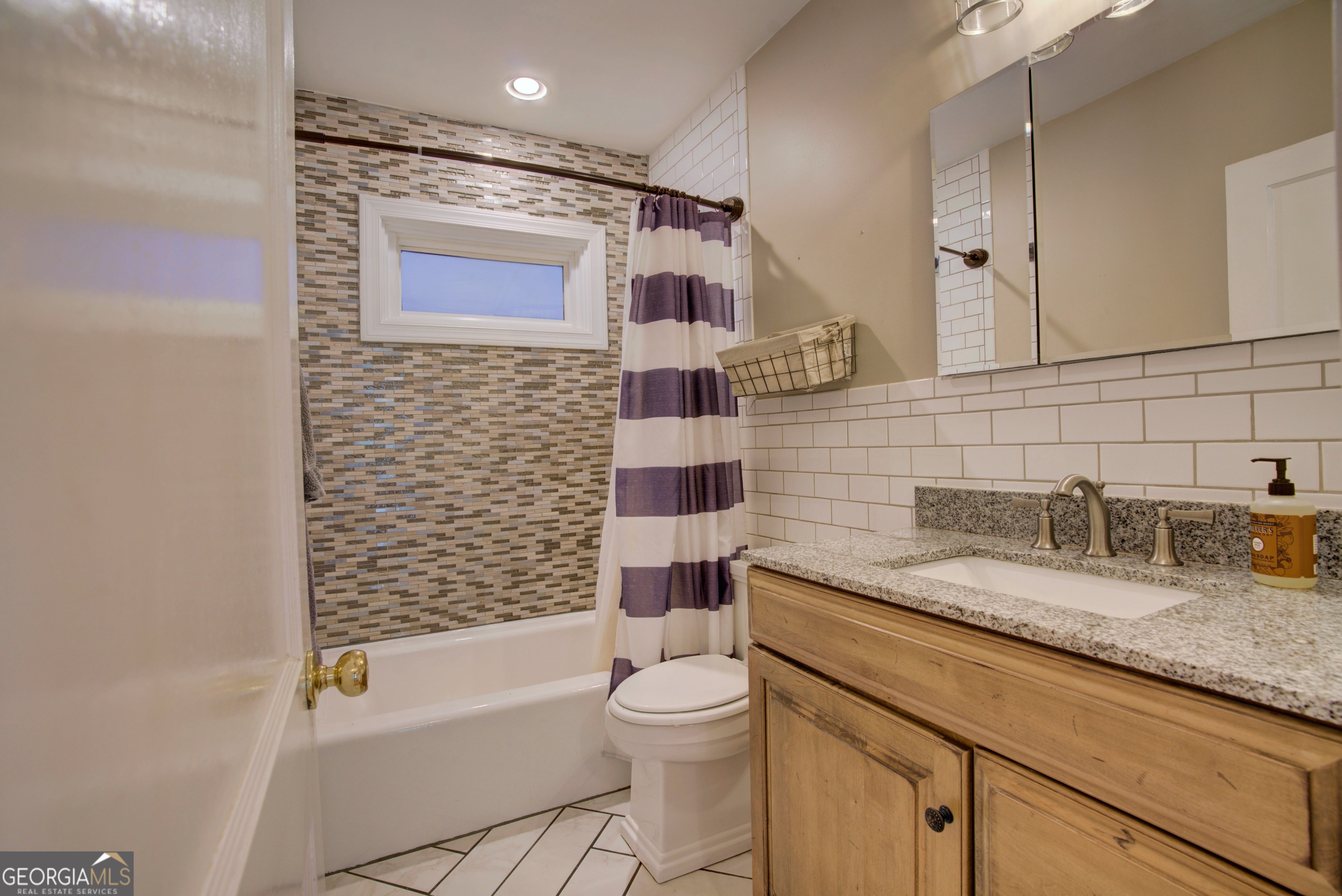 521 West John Hand Road Cedartown, GA 30125 - Photo 25 of 43 a bathroom with a granite countertop sink toilet and shower