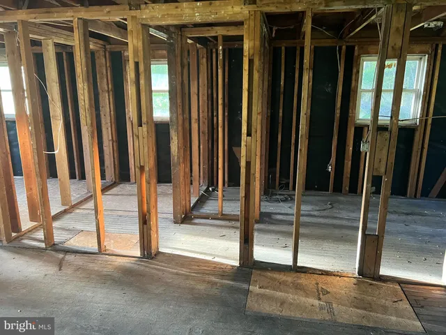 a view of a balcony with door