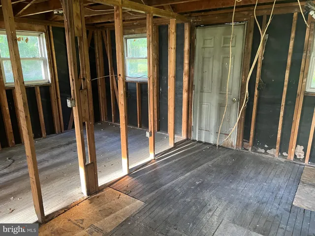 a view of a glass door