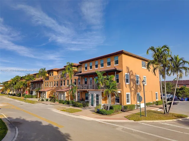 a view of a building with a street