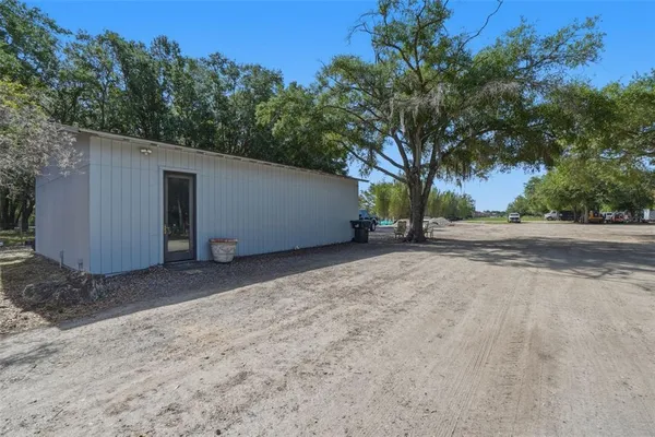 a view of a house with a backyard