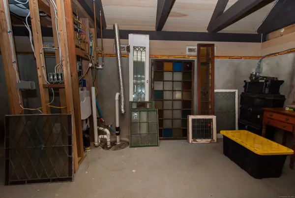 a view of storage and utility room