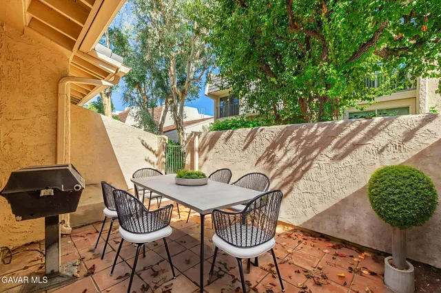 a view of outdoor seating space