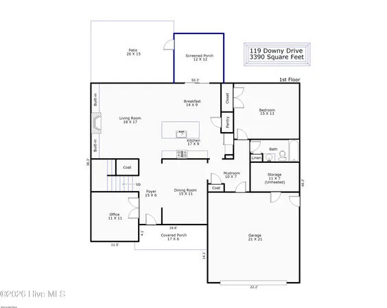$594,900 | 119 Downy Drive, Hampstead, NC 28443