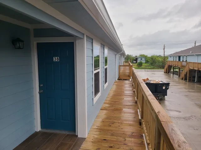 a view of a terrace with seating space