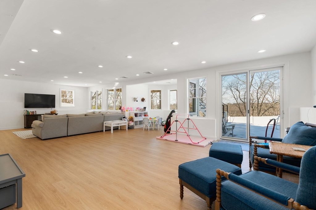 33 Maugus Hill Road Wellesley, MA 02481 - Photo 27 of 34 a living room with furniture and a flat screen tv
