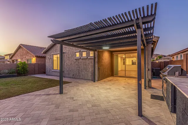 a view of a street with a building in the background