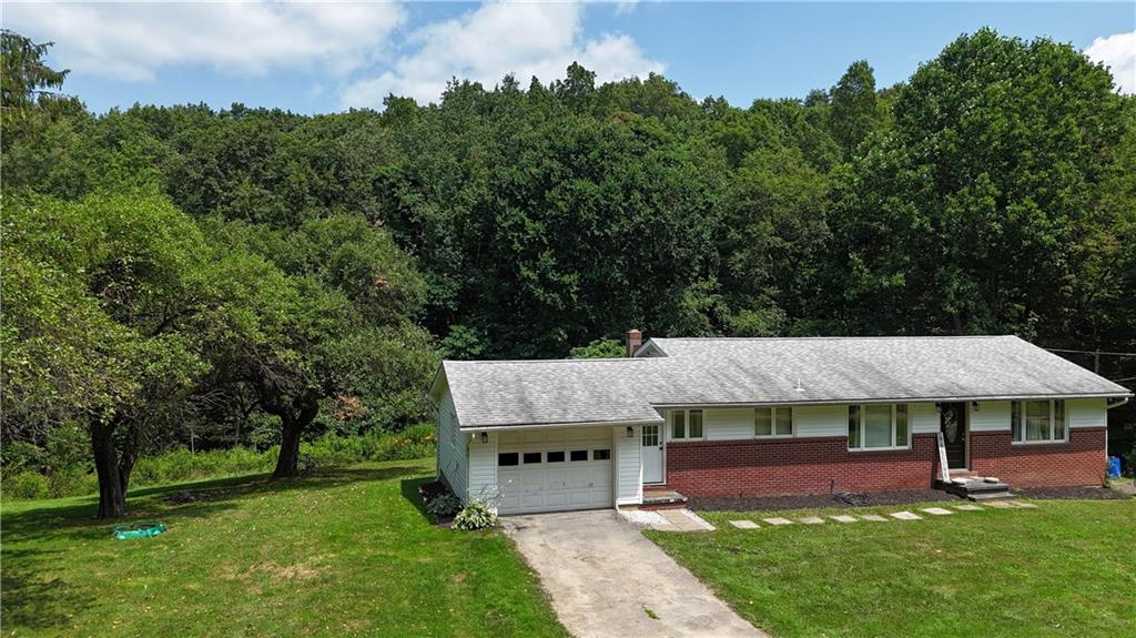 29558 Drake Hill Road Cochranton, PA 16314 - Photo 3 of 18 an aerial view of a house with swimming pool garden and patio