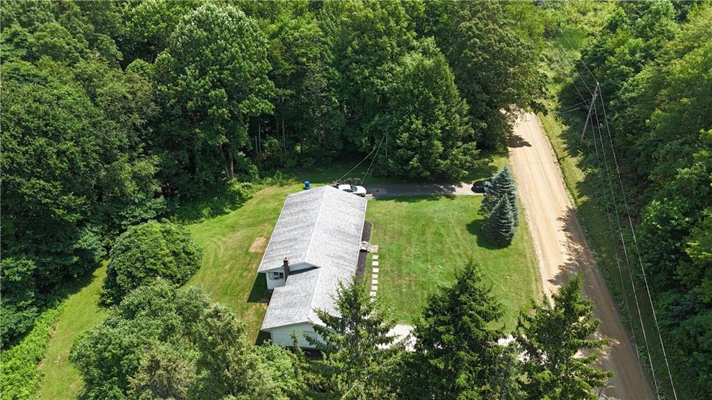 29558 Drake Hill Road Cochranton, PA 16314 - Photo 5 of 18 an aerial view of a house with a yard and trees