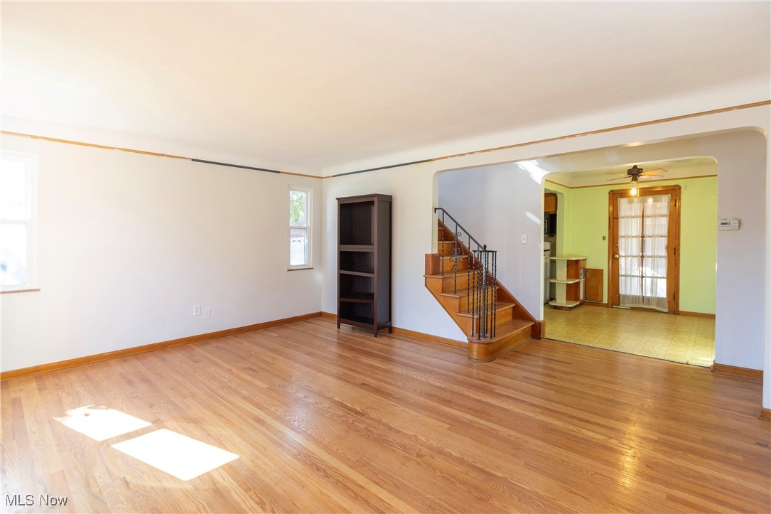 6168 Manchester Road Parma, OH 44129 - Photo 3 of 25 Spacious living room with hardwood floors