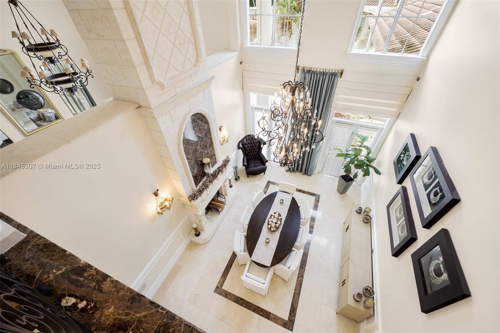 0 7245 Southwest 104th Street Pinecrest, FL 33156 - Photo 23 of 74 a view of living room with furniture and a fireplace