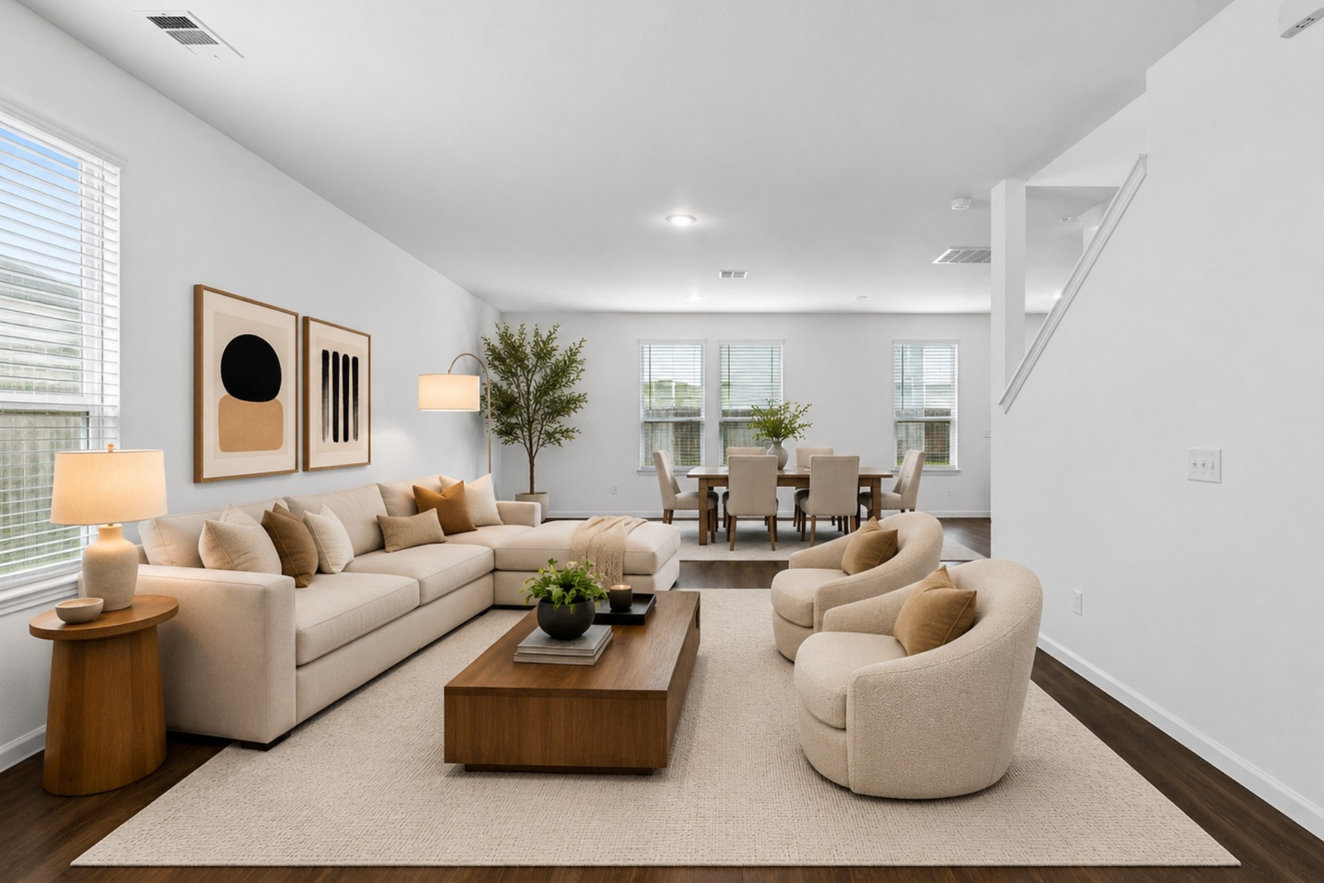 7329 Madison Commons Lane Houston, TX 77075 - Photo 3 of 17 Living Room - Virtually Staged Furniture