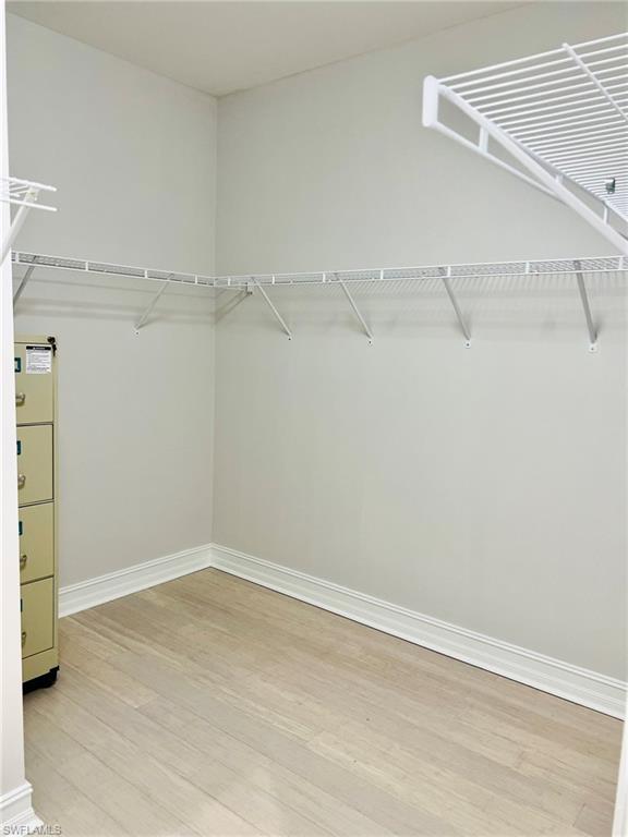 7841 Bristol Circle Naples, FL 34120 - Photo 18 of 31 Walk in closet with light wood-style floors
