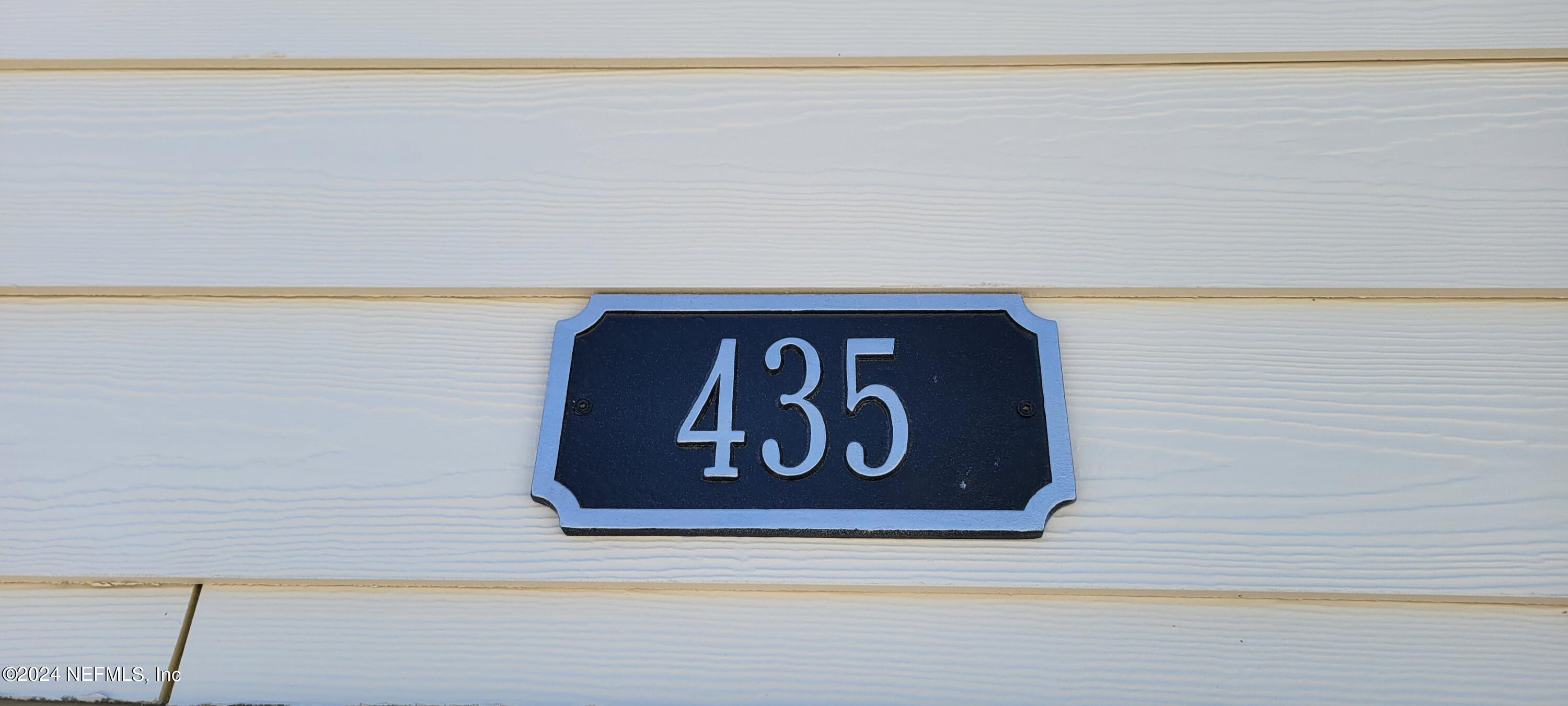 435 Hillendale Circle St. Johns, FL 32259 - Photo 81 of 100 Address Plaque