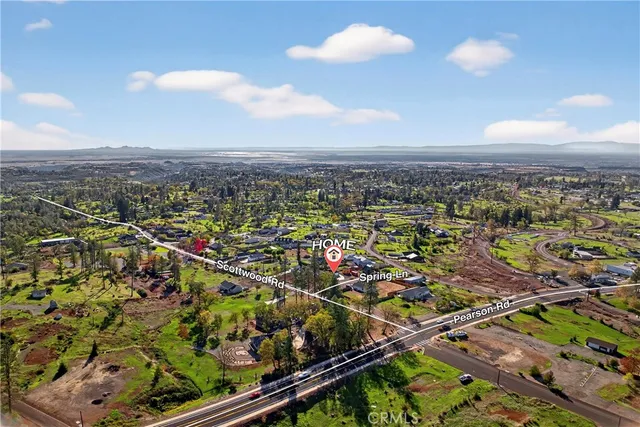 an aerial view of multiple house