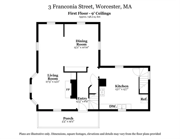 $525,000 | 3 Franconia Street, Worcester, MA 01602