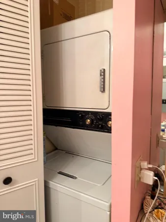 a close view of washer and dryer