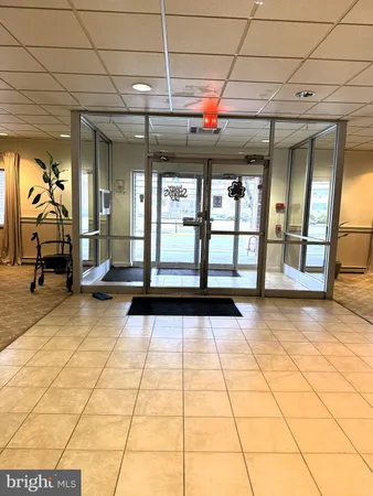 a view of an entryway of the building
