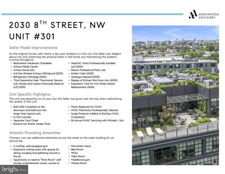 2030 8th Street Northwest, Unit 301 Washington, DC 20001 - Photo 20 of 22 Features List