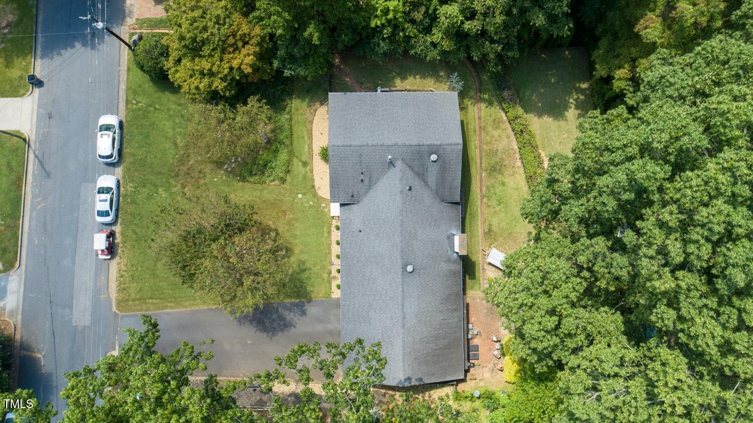 222 Gardiner Road Asheboro, NC 27203 - Photo 28 of 32 an aerial view of residential house with outdoor space and trees all around