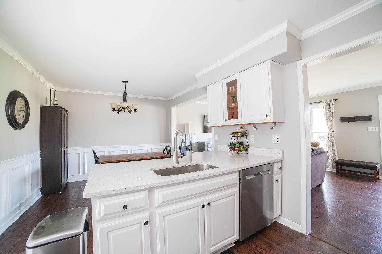 281 Kathy Drive Bourbonnais, IL 60914 - Photo 12 of 43 a kitchen with a sink cabinets and wooden floor