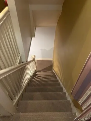 a view of a door and an empty space