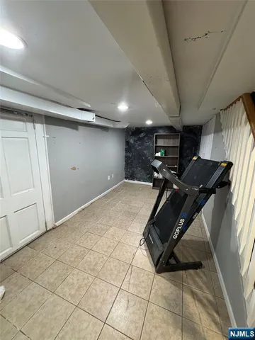 a room with gym equipment