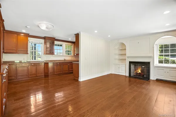 a view of a livingroom with a fireplace