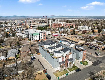 an aerial view of a city