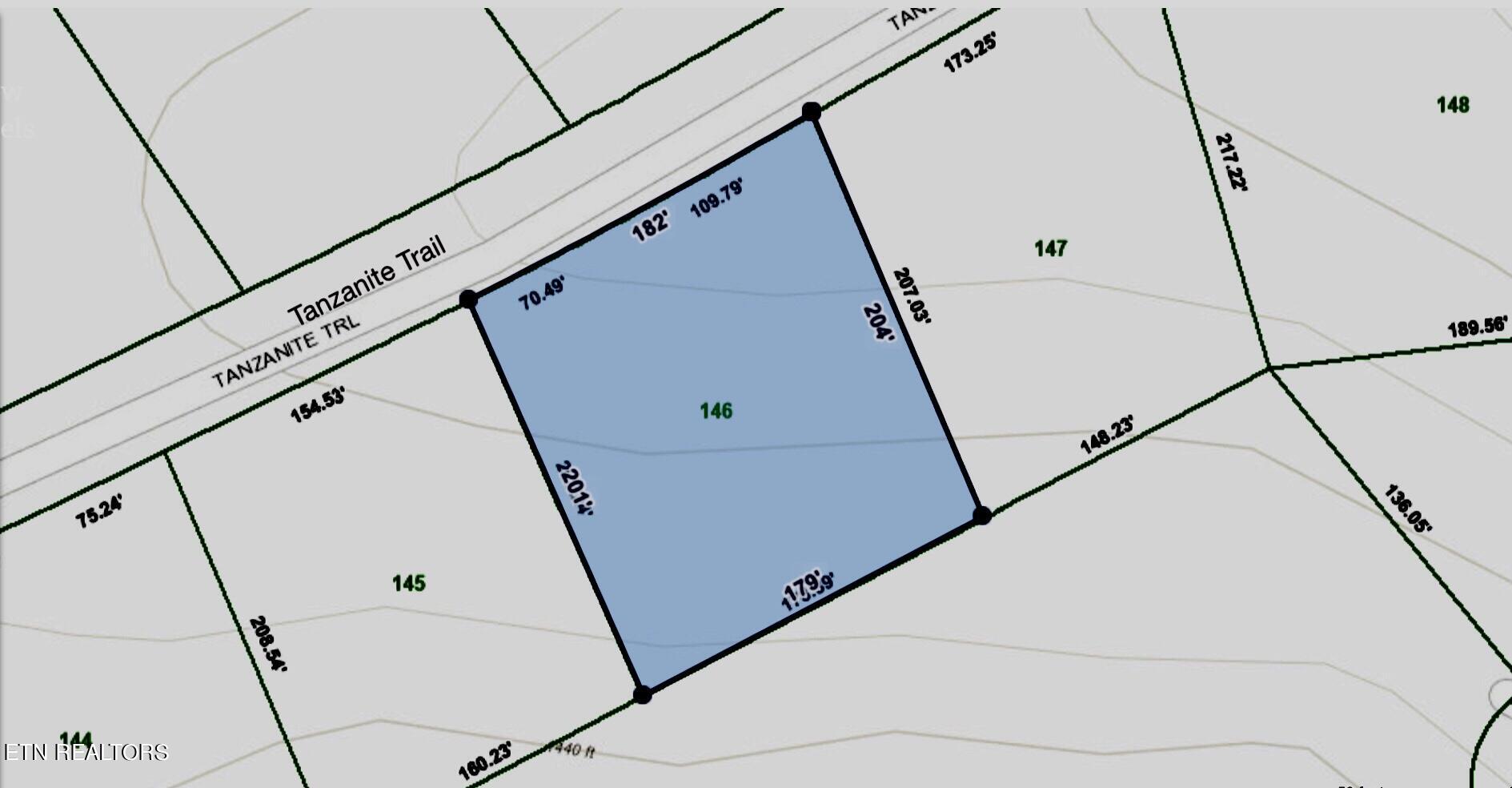 Lot 146 Tanzanite Trail New Tazewell, TN 37825 - Photo 25 of 26 Topo Map
