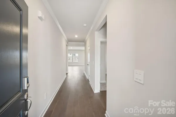 a view of hallway with stairs