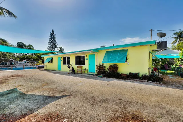 a garden view with a seating space