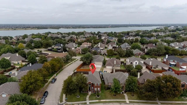 an aerial view of multiple house