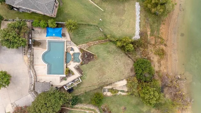 a aerial view of a house