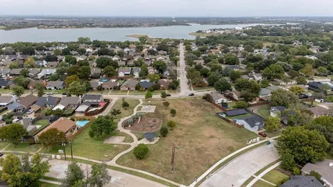 an aerial view of residential house with outdoor space