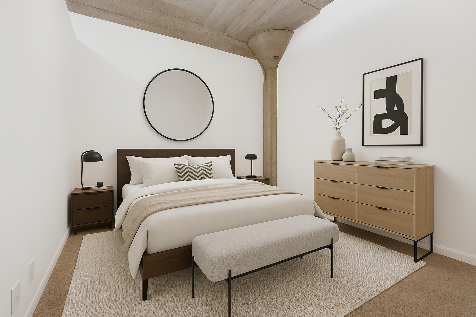 1070 West 15th Street, Unit 112 Chicago, IL 60608 - Photo 13 of 29 a bedroom with a bed and a dresser