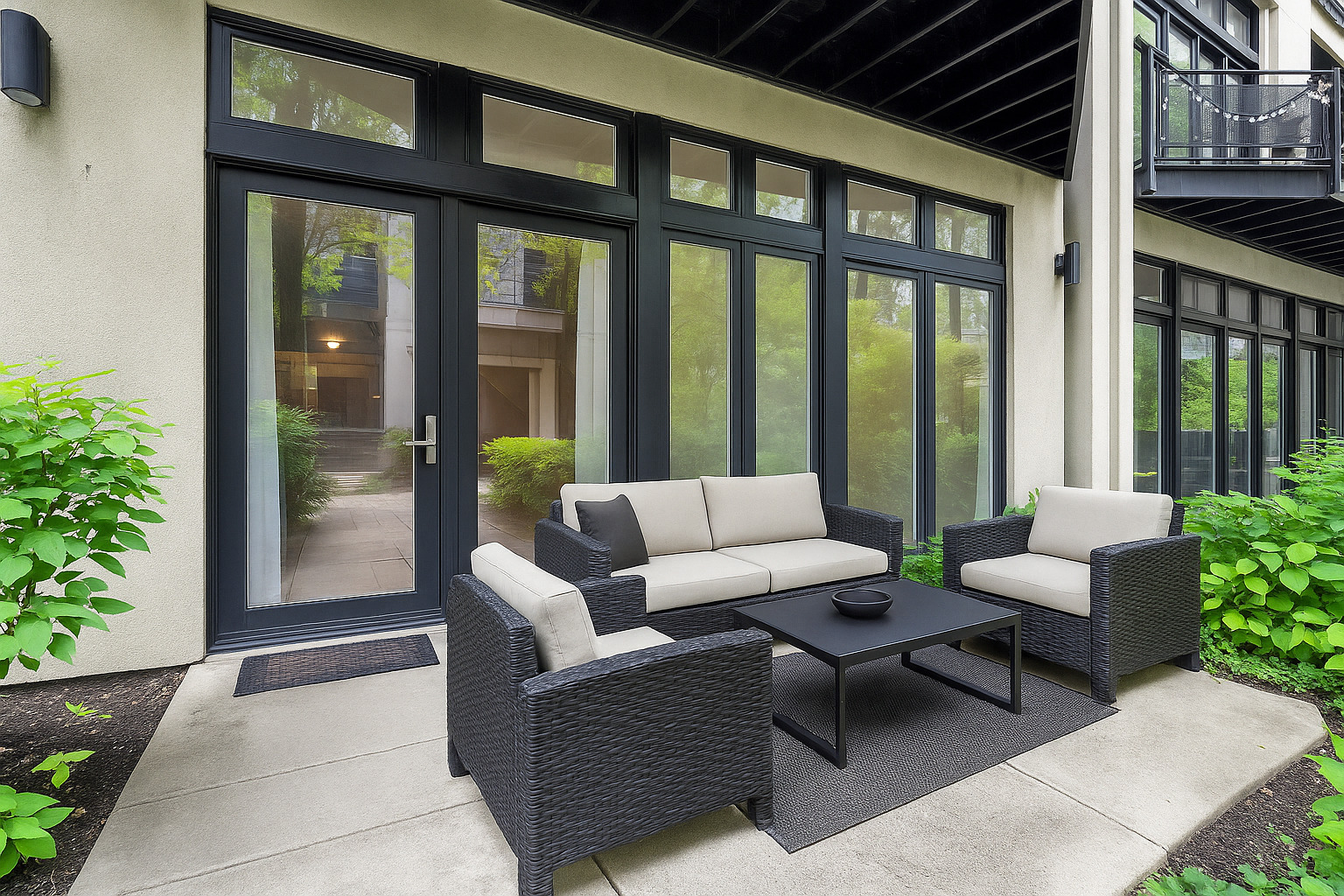 1070 West 15th Street, Unit 112 Chicago, IL 60608 - Photo 16 of 29 a balcony with furniture and a potted plant