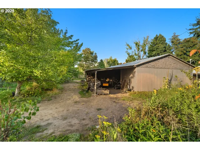 a view of backyard and entertaining space
