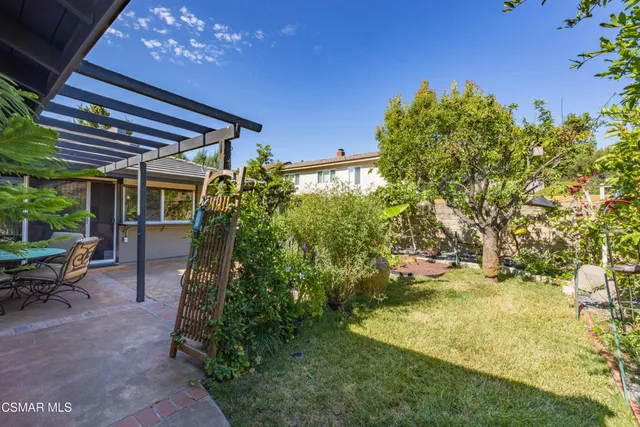 a view of backyard with patio