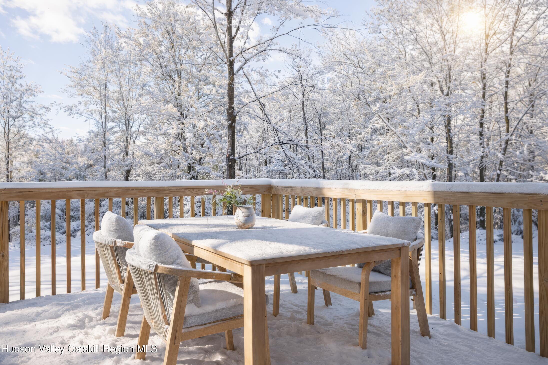 130 Abromowitz Road Wawarsing, NY 12428 - Photo 21 of 27 a view of a chair and table on the deck