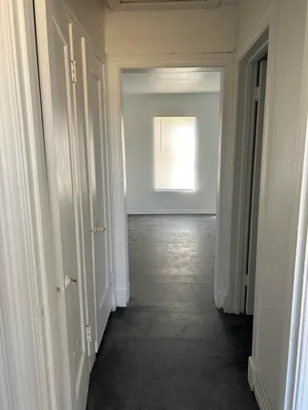 a view of hallway with stairs