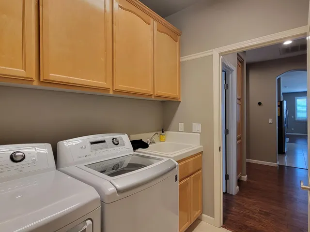 a view of a bedroom from a hallway