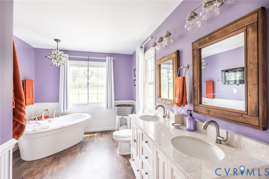 768 Hardtimes Road Farmville, VA 23901 - Photo 27 of 56 Bathroom featuring a freestanding soaking tub, dua