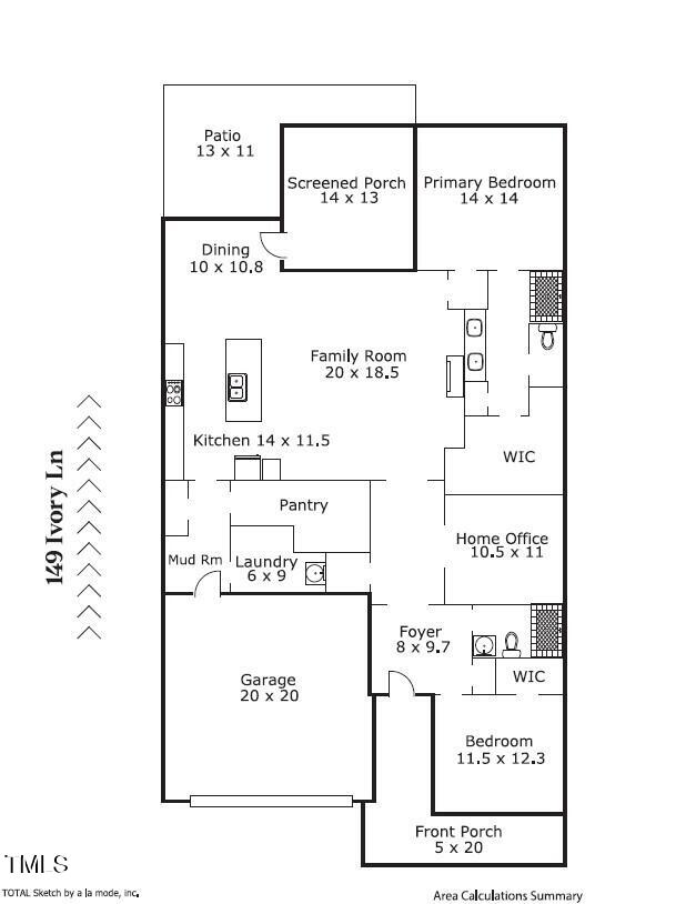 149 Ivory Lane Raleigh, NC 27610 - Photo 48 of 48 Sketch Pic for MLS