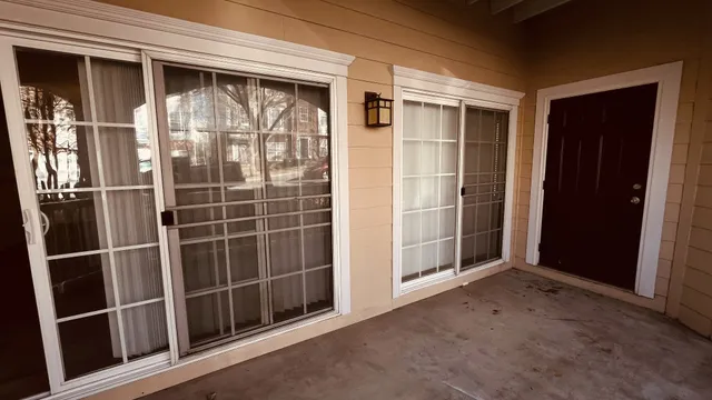 a view of an empty room with entrance