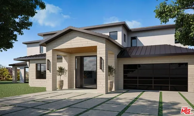 a view of a house with a door and a yard